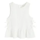 Cool Club, Set pentru fete, Bluza fara maneci, Pantaloni scurti, alb