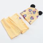 Cool Club, Set pentru fete, Caciula, Fular circular, galben, imprimeu Minnie Mouse