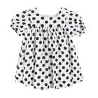 Cool Club, Set pentru fete, rochie cu maneca scurta, bentita, sosete, alb-negru, cu buline