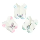 Cool Club, Sosete pentru fete, alb, imprimeu Lilo si Stitch, set, 3 buc.