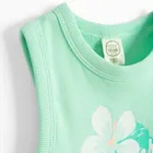 Cool Club, Top fara maneci pentru fete, din tricot striat, turcoaz
