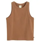 Cool Club, Top pentru fete, din tricot striat, maro