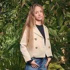 Cool Club, Trenci pentru fete, cropped, bej