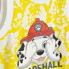 Cool Club, Tricou fara maneci pentru baieti, alb-galben, imprimeu Paw Patrol