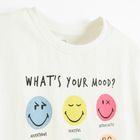 Cool Club, Tricou lejer pentru fete, alb, imprimeu SmileWorld