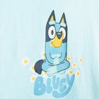 Cool Club, Tricou lejer pentru fete, bumbac organic, albastru, imprimeu Bluey