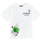 Cool Club, Tricou pentru baieti, alb, imprimeu Minecraft