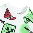 Cool Club, Tricou pentru baieti, alb, imprimeu Minecraft