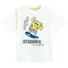 Cool Club, Tricou pentru baieti, alb, imprimeu SpongeBob