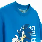Cool Club, Tricou pentru baieti, albastru-alb, imprimeu Sonic the Hedgehog