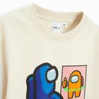 Cool Club, Tricou pentru baieti, bej, imprimeu Among Us