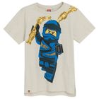 Cool Club, Tricou pentru baieti, bej, LEGO Ninjago