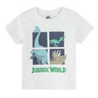 Cool Club, Tricou pentru baieti, bej melanj, imprimeu Jurassic World