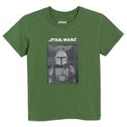 Cool Club, Tricou pentru baieti, kaki, imprimeu Star Wars Mandalorian