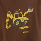 Cool Club, Tricou pentru baieti, maro, imprimeu excavator, Vroom