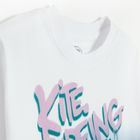 Cool Club, Tricou pentru baieti, oversize, alb-albastru