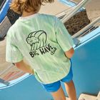 Cool Club, Tricou pentru baieti, oversize, alb-verde