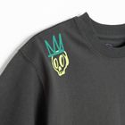 Cool Club, Tricou pentru baieti, oversize, granit