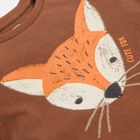 Cool Club, Tricou pentru copii, maro, imprimeu Cute fox