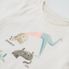 Cool Club, Tricou pentru fete, alb, imprimeu yoga