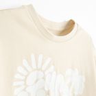 Cool Club, Tricou pentru fete, crop top, bej
