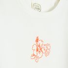 Cool Club, Tricou pentru fete, crop top, din tricot striat, alb