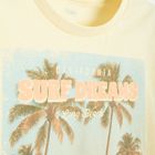 Cool Club, Tricou pentru fete, crop top, galben