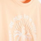 Cool Club, Tricou pentru fete, crop top, portocaliu