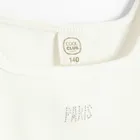 Cool Club, Tricou pentru fete, din tricot striat, alb