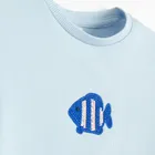 Cool Club, Tricou pentru fete, din tricot striat, albastru