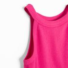 Cool Club, Tricou pentru fete fara maneci, din tricot striat, roz
