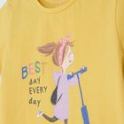 Cool Club, Tricou pentru fete, galben, imprimeu Best day everyday