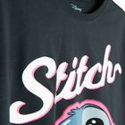 Cool Club, Tricou pentru fete, oversize, gri, imprimeu Lilo si Stitch