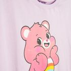 Cool Club, Tricou pentru fete, oversize, violet, imprimeu Care Bears