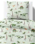 Dinozauri, set lenjerie de pat single, 160-200 cm