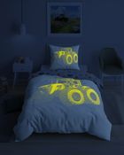 Fluo, set de lenjerie de pat pentru tineri, 160-200 cm + 70-80 cm, Tractor