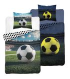 Fotbal, Fluo, set lenjerie de pat single, 160-200 cm