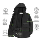 Geaca de schi impermeabila cu gluga unisex NOWEAR