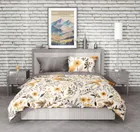 Gusto, Crizantema, set lenjerie de pat single, din bumbac, 140-200 cm