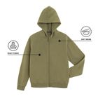 Hanorac cu fermoar si croiala oversize NOWEAR