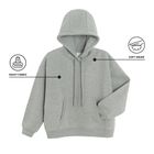 Hanorac gri cu croiala oversize NOWEAR