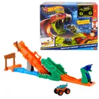 Hot Wheels, Crocodile Crash Challenge, set de joaca cu masina