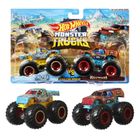 Hot Wheels, Monster Trucks, Demolition Doubles, Raijyu vs Koum, set cu 2 masinute