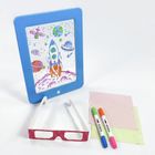Kidea, tableta magica 3D cu neon, LED, albastru