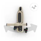 Kinderkraft, Halley 2, trotineta cu 3 roti de echilibru 2in1, LED, Stone White