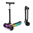 Kinderkraft, Raket, trotineta cu 3 roti LED, Black