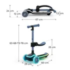 Kinderkraft, RAKET UP, trotineta LED cu 3 roti cu sezut, 2in1, Blue