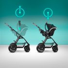 Kinderkraft, Xmoov, carucior multifunctional Travel System 3in1, denim