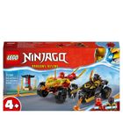 LEGO NINJAGO, Infruntarea dintre Kai in masina si Ras pe motocicleta, 71789