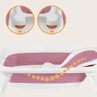 Lionelo, Baby Bubble, cadita de baie pliabila cu termometru, Pink Magnolia